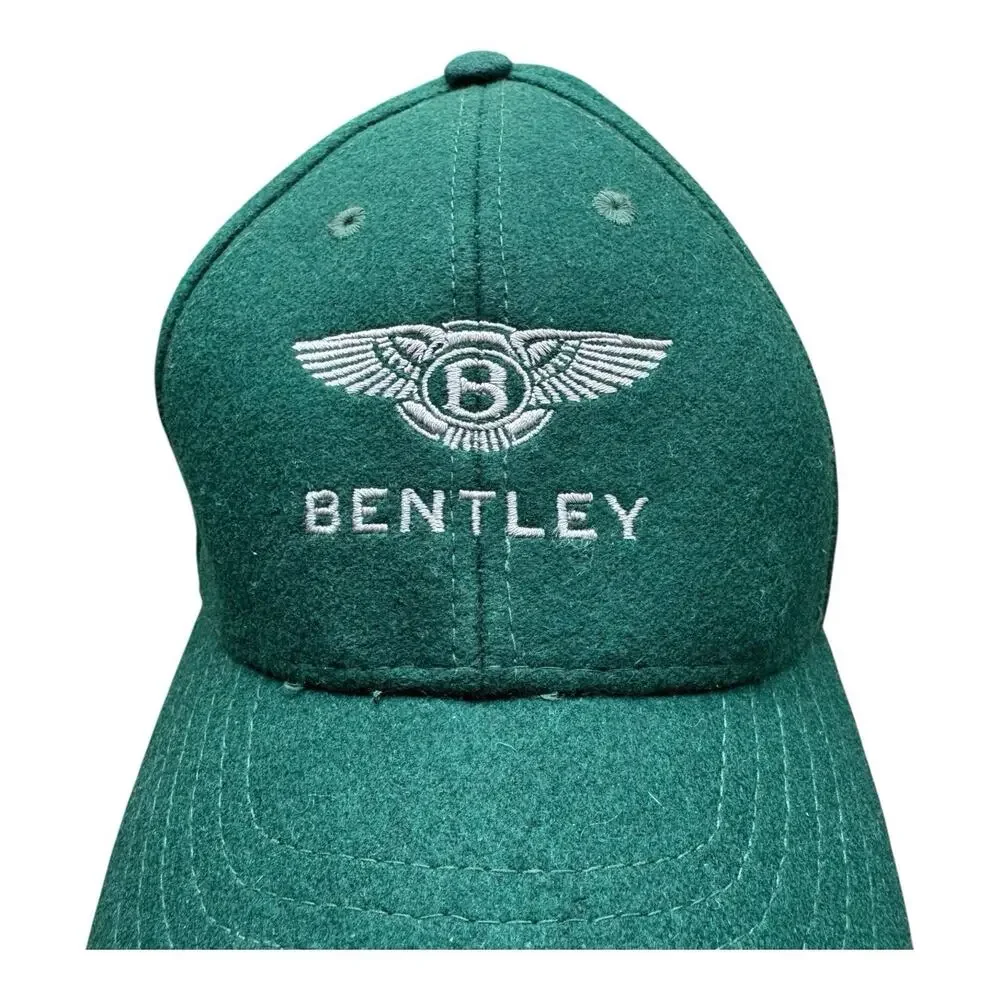 VTG Bentley Motors Green Wool Baseball Cap Hat Adjustable Strapback OSFA Rare